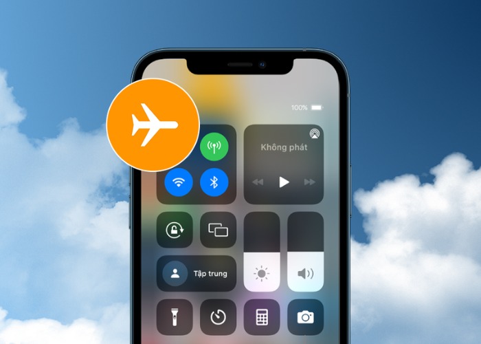 Vuốt từ trên xuống để mở "Trung tâm điều khiển"