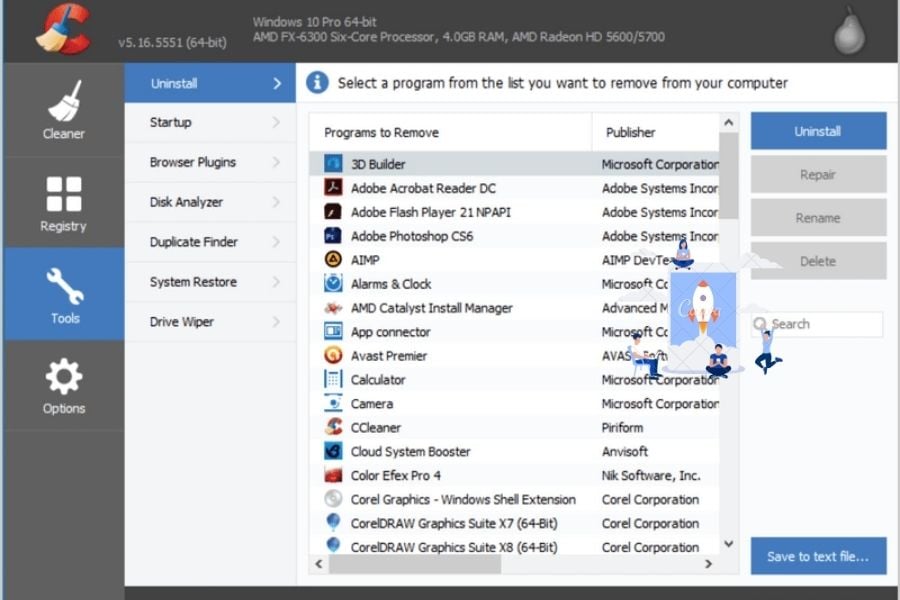 Để xóa các file này bạn có thể sử dụng