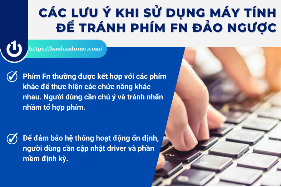 Một số lưu ý khi sử dụng máy tính để