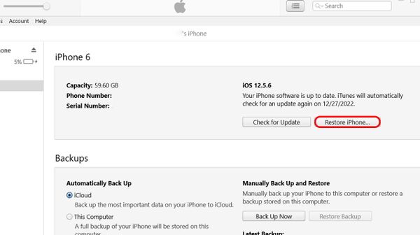 iPhone 7 bị sập nguồn sạc không lên