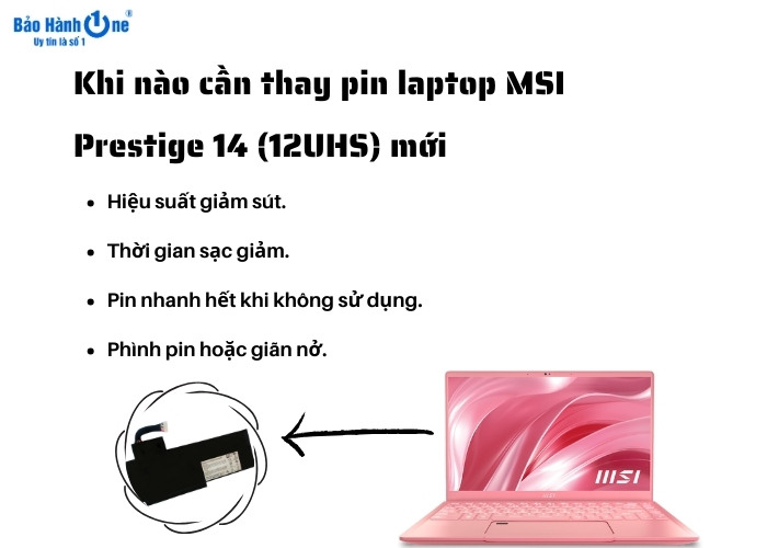 Thay Pin Laptop MSI Prestige 14 (12UHS)