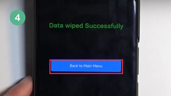 Nhấn vào " Back to main menu"