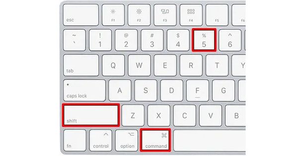 Bạn ấn tổ hợp “Shift + Command + 5” để