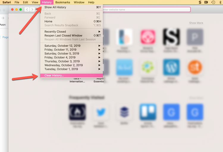 Xóa lịch sử tìm kiếm Safari trên máy tính