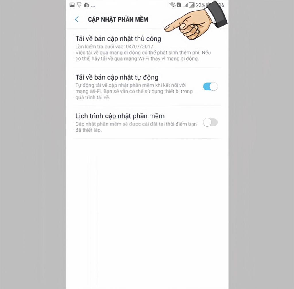 Samsung J7 bị sập nguồn