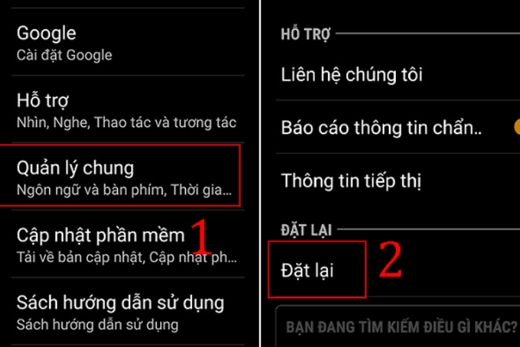 Khôi phục lại cài đặt gốc trên samsung s6