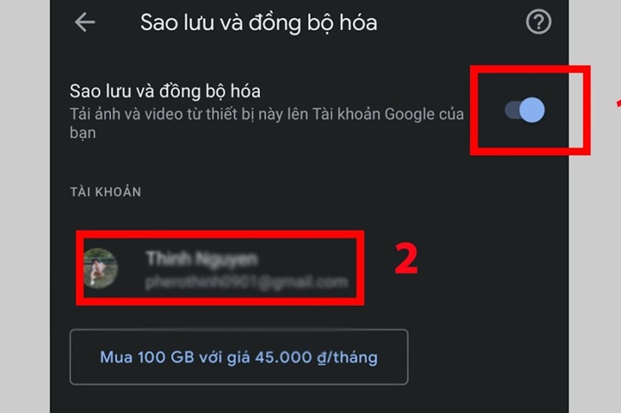 Sao lưu ảnh lên Google Photos