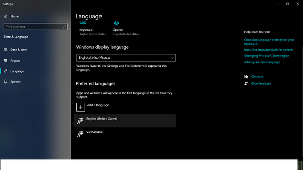 Cài đặt lại ngôn ngữ cho laptop
