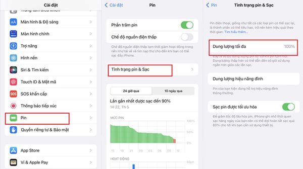 so sánh pin các dòng iPhone