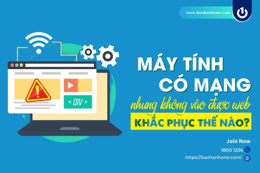 Khắc phục có mạng nhưng không vào được internet như