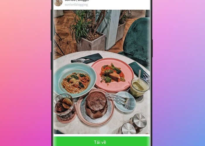 Bấm "Tải xuống" để video được tải về điện thoại