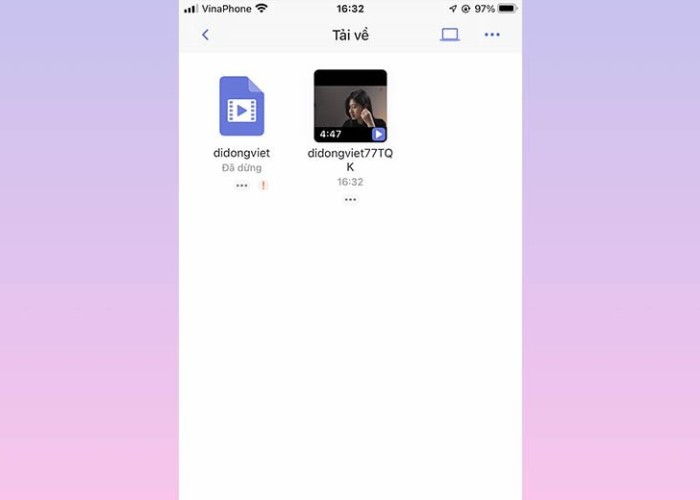 Kéo vào mục Photo để chuyển đến Camera Roll