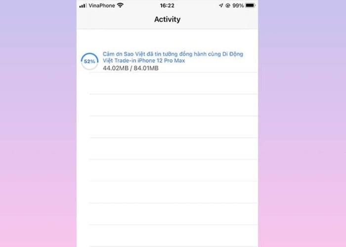 Vào tab "Download" để kiểm tra tốc độ tải