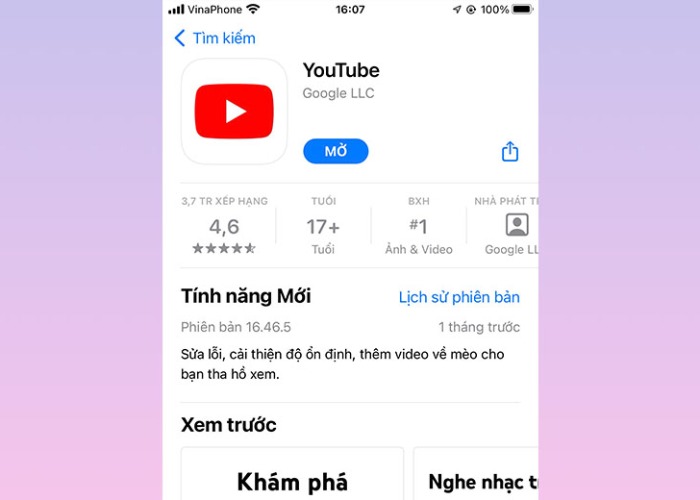 Tải ứng dụng Youtube về điện thoại