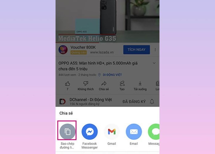 Sao chép đường liên kết video