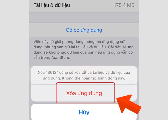 Chọn "Xóa ứng dụng" để xóa các ứng dụng không cần