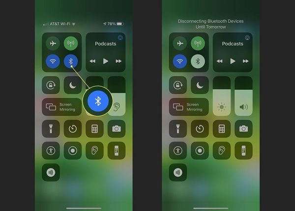 Ngắt kết nối Blutooth iPhone