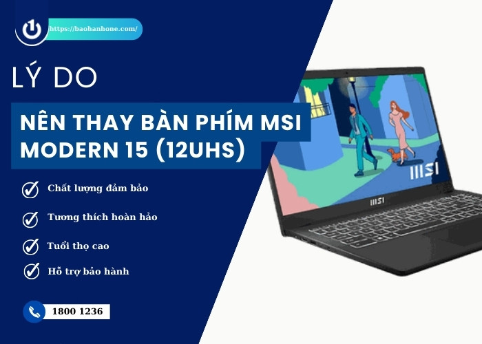 Thay Bàn Phím Laptop MSI Modern 15 (12UHS)