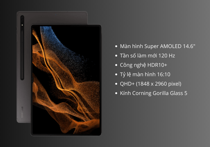 Màn hình Samsung Galaxy Tab S8 Ultra