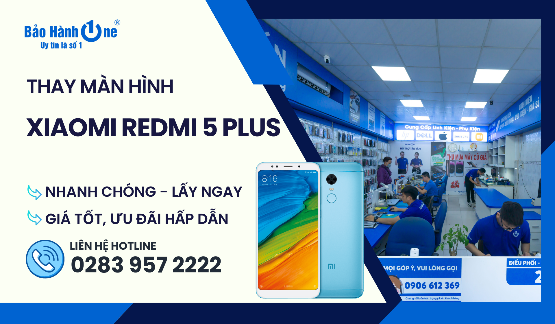 Thay Màn Hình Xiaomi Redmi 5 Plus