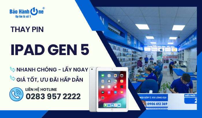 Thay pin iPad Gen 5 tại Bảo Hành One