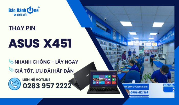 Thay pin Asus X451 tại Bảo Hành One