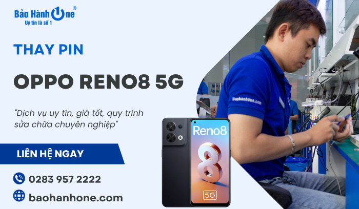 Thay pin Oppo Reno8 5G tại Bảo Hành One