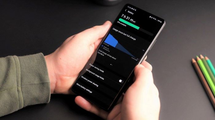 Thời lượng sử dụng của pin bị giảm