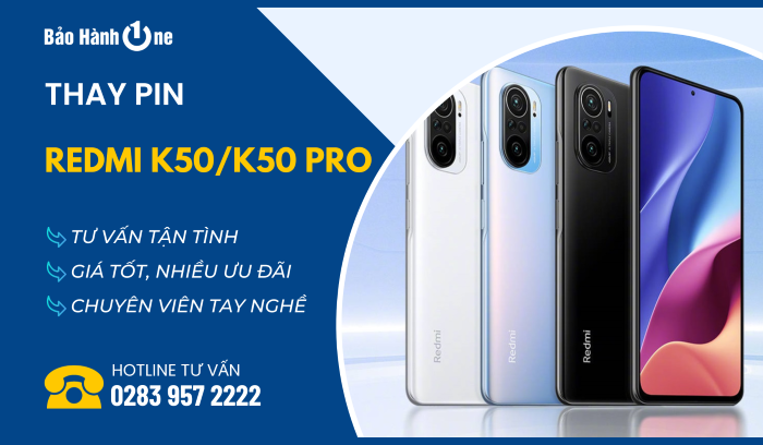 Thay pin Redmi K50/K50 Pro tại Bảo Hành One