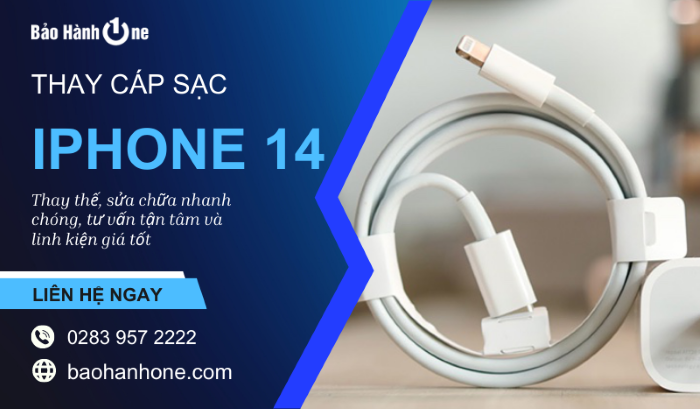 thay cáp sạc iphone 14