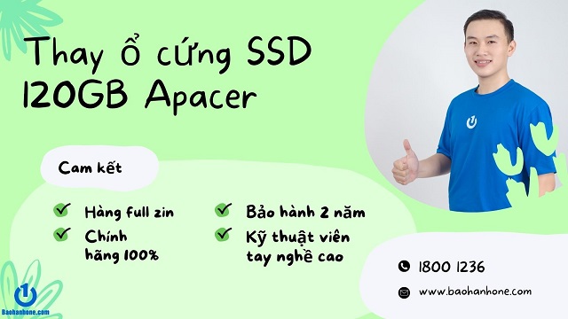 Thayổ cứng SSD 120GB Uy tín, chất lượng tại Bảo Hành One