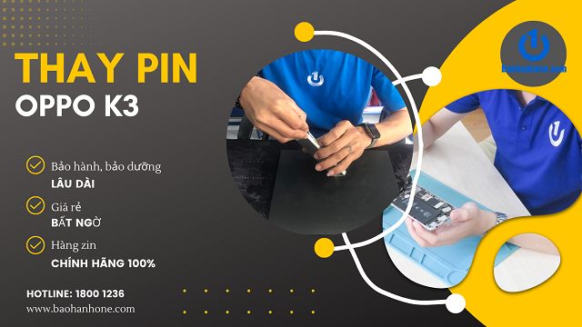Lợi ích khách hàng thay pin&nbsp;Oppo K3&nbsp;tại Bảo Hành One