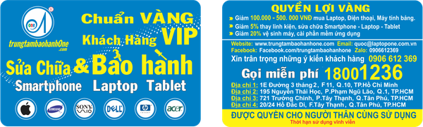 Thẻ Vàng Trung Tâm Bảo Hành One