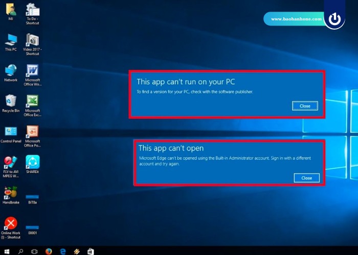 Lỗi This app can t run on your PC Windows 10