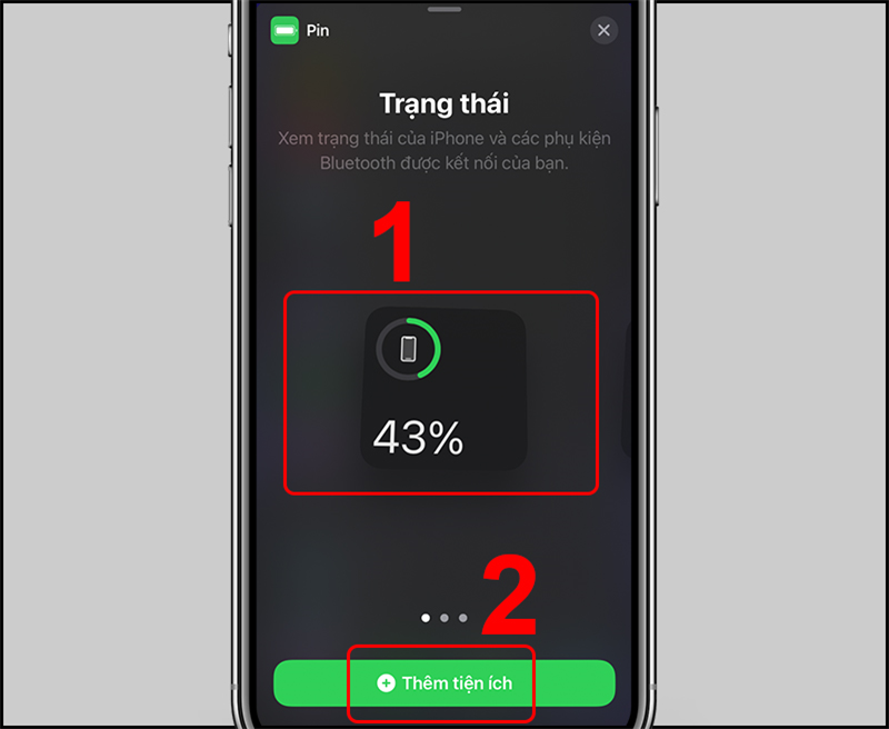 Tiện ích trạng thái pin iPhone