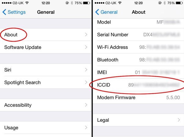 Tìm dãy số ICCID