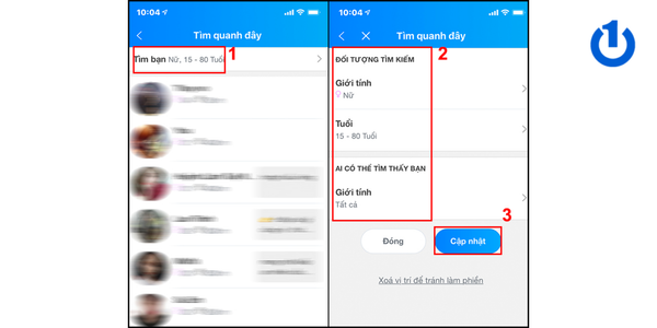 Tìm kiếm đối tượng xung quanh