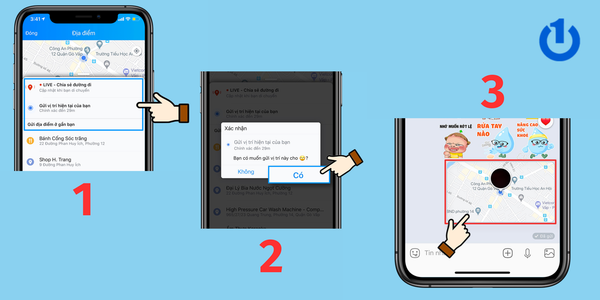 Chia sẻ vị trí thành công