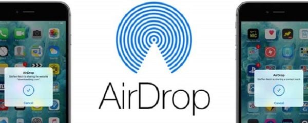 Biểu tượng AirDrop trên các thiết bị của Apple