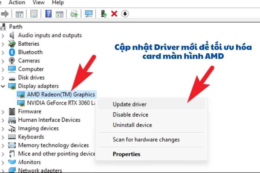 Cập nhật driver mới cho card màn hình AMD