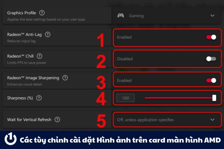 Tiến hành tùy chỉnh Cài đặt Hình ảnh để tối