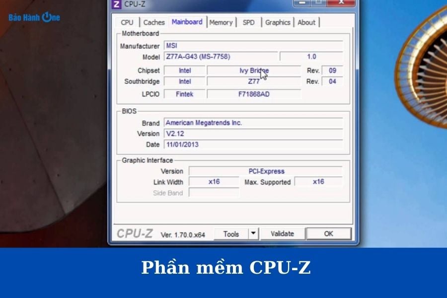 CPU-Z hỗ trợ đo hiệu xuất tiêu thụ của máy