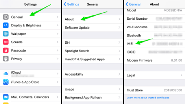 Tra cứu thông tin IMEI để biết dung lượng bộ nhớ iPhone