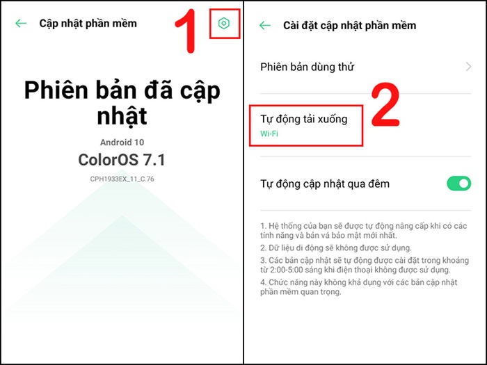 Cài đặt tự động cập nhật phần mềm Samsung