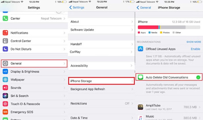 Bật tính năng tự động xóa tin nhắn cũ trên iPhone