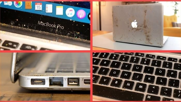 Bàn phím bám bụi gây mất thẩm mỹ