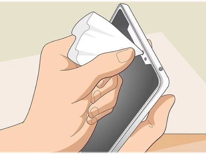 vệ sinh camera oppo neo 7 bằng khăn mềm