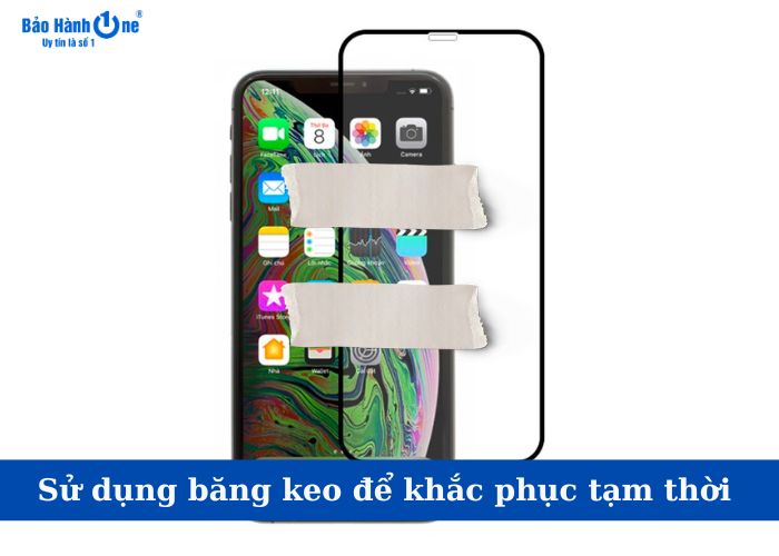 Có thể sử dụng băng keo để khắc phục tạm