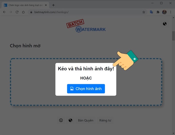 Chèn logo vào ảnh với nền tảng Watermark