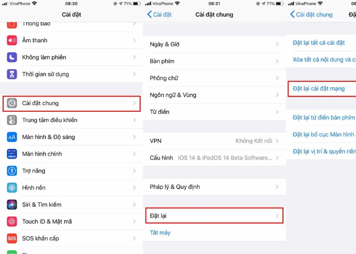 Đặt lại cài đặt mạng cho điện thoại iPhone